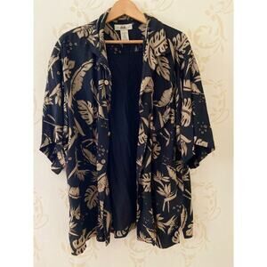 Men's Size XL Banana Joe 100% Silk Hawaiian Tropical Print Shirt